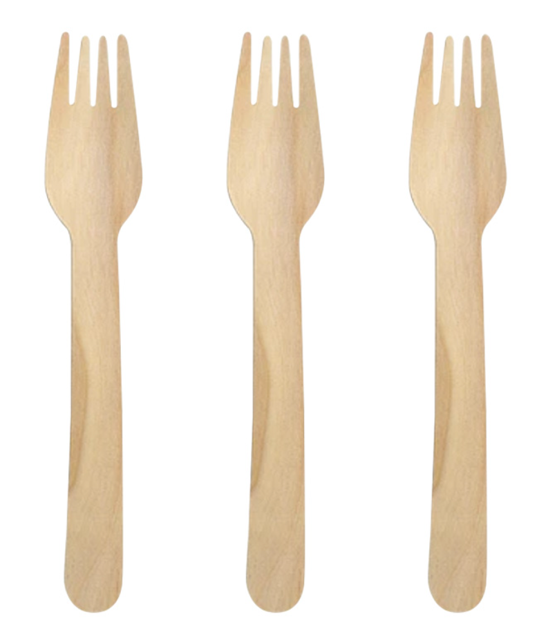 TENEDOR MADERA 160MM Pack 1000 unidades.